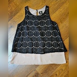 BoBeau Black Lace Tank Top Blouse